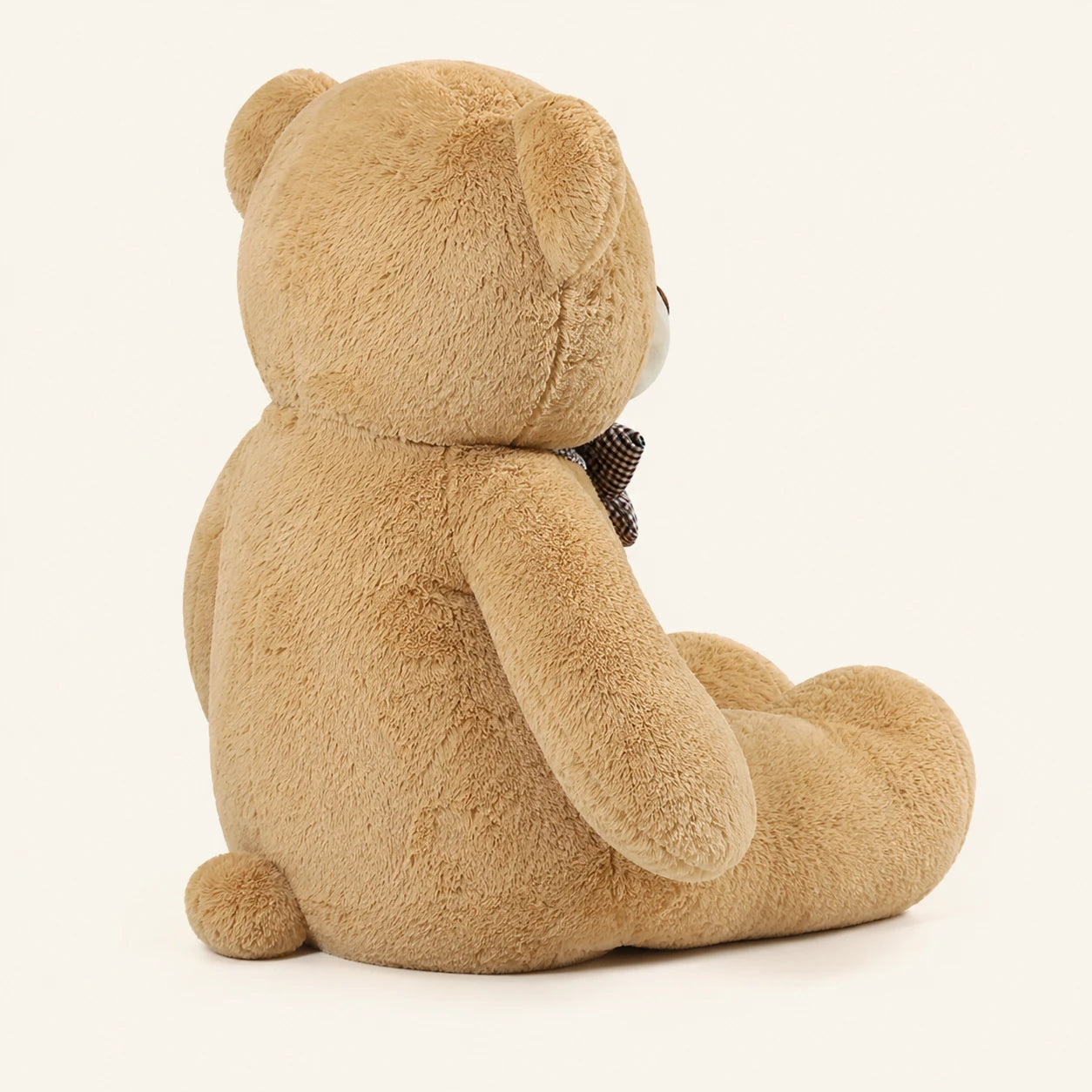 Grand ours en peluche vue de dos trois quarts arriere