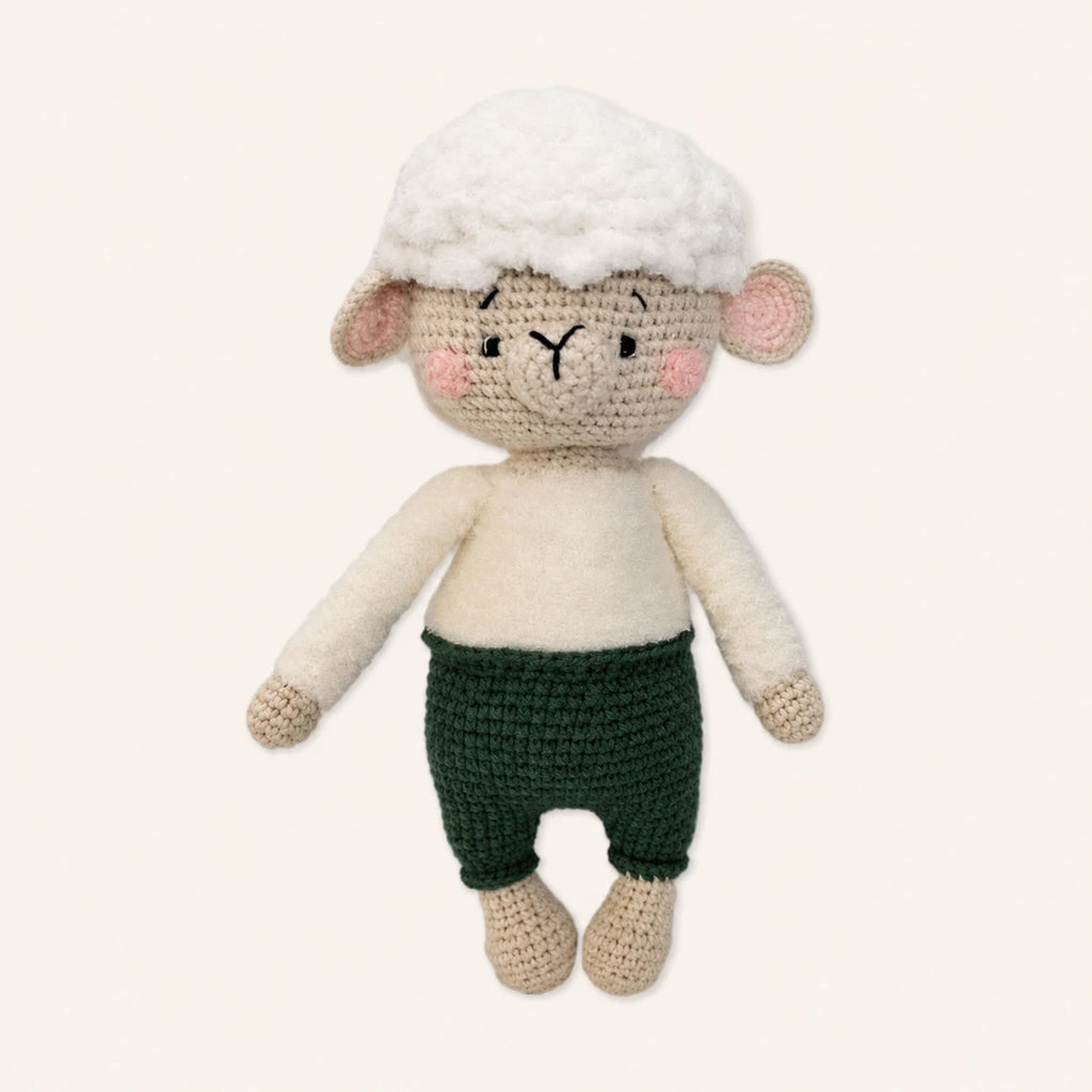 Peluche mouton en crochet amigurumi 23 cm vue de face