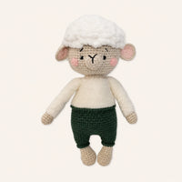 Peluche mouton en crochet amigurumi 23 cm vue de face