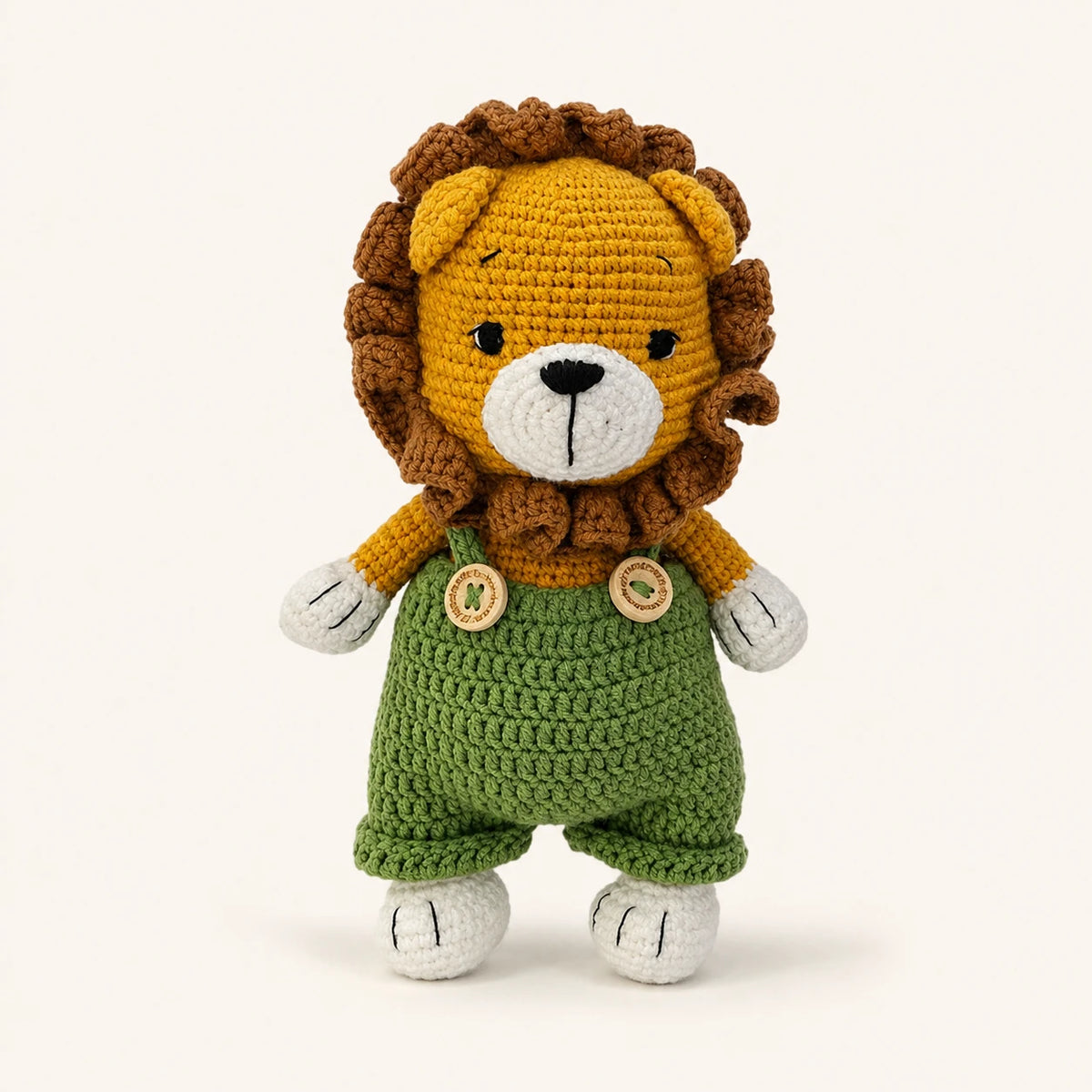 Peluche lion amigurumi en crochet vue de face