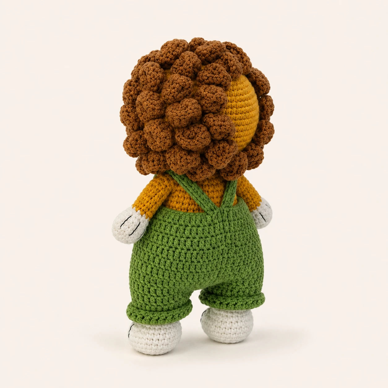Peluche lion amigurumi vue de dos