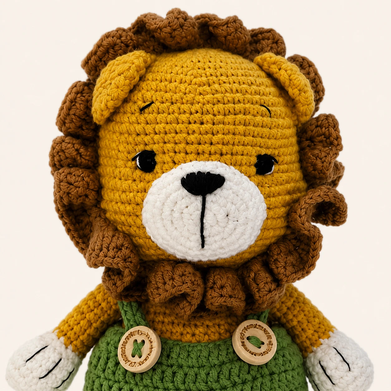 Detail du visage et de la texture crochet