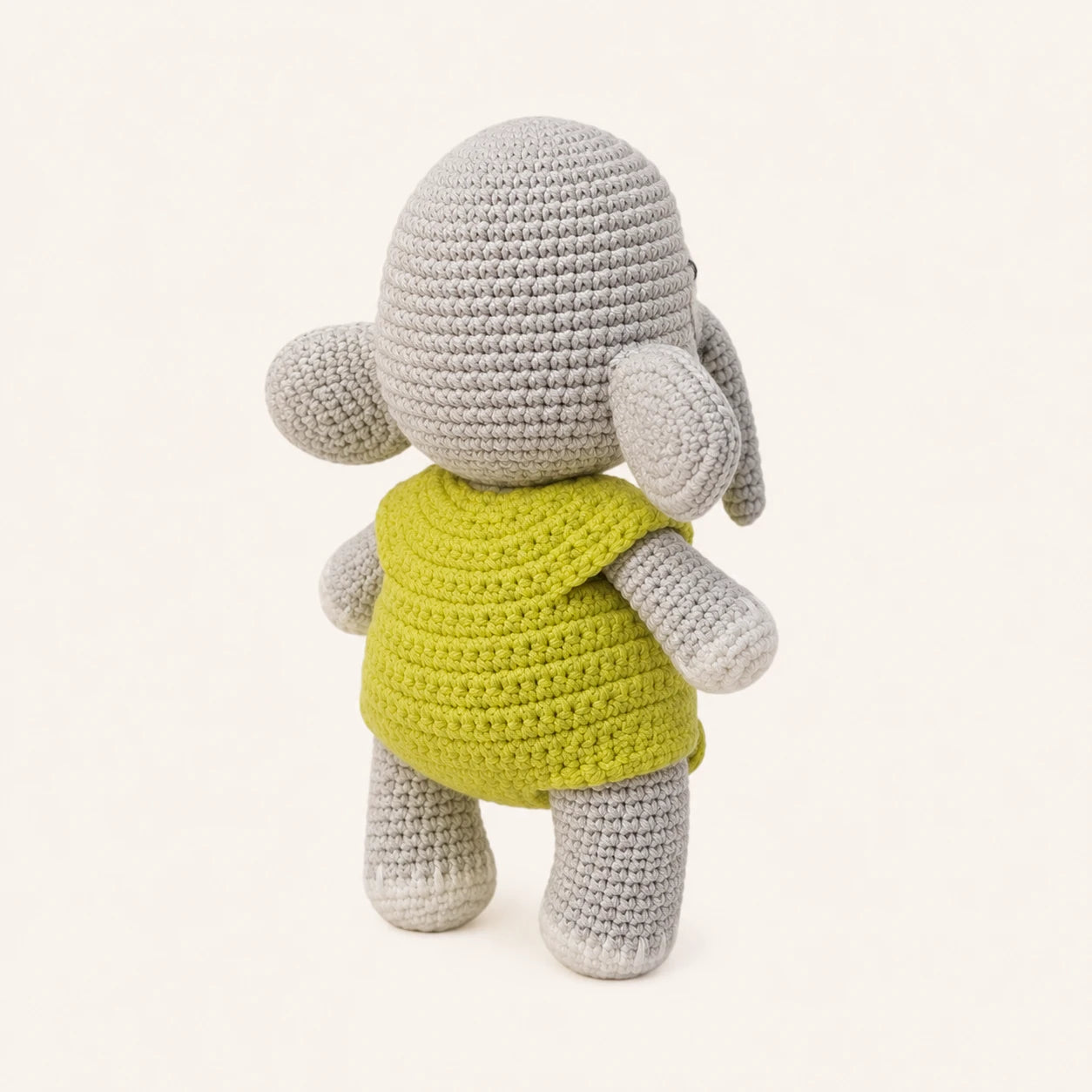 Peluche elephant amigurumi vue de dos