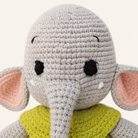 Detail du visage et de la texture crochet