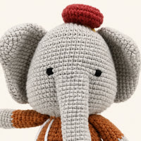 Detail du visage et de la texture crochet