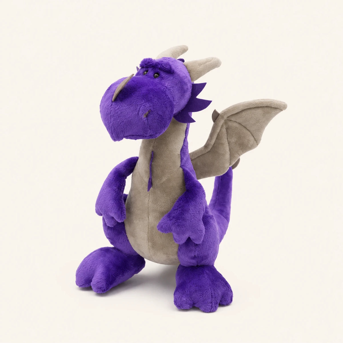 Peluche dragon violet vue de face