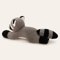 Mini peluche raton laveur vue de dos