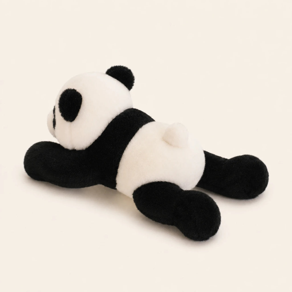 Mini peluche panda vue de trois quarts arriere