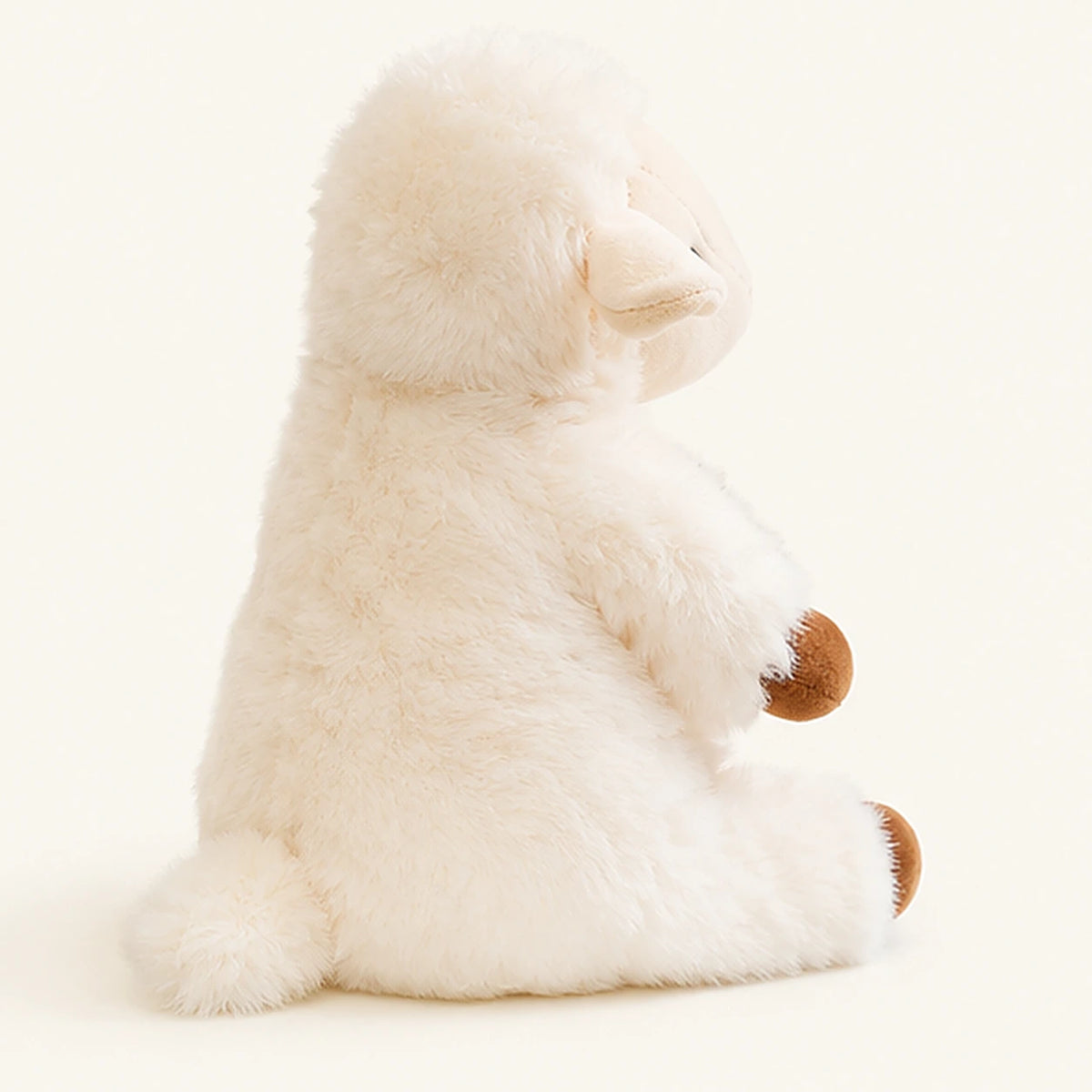 Peluche mouton blanc vue de profil