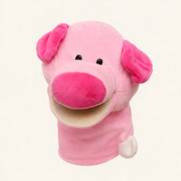 Peluche cochon marionnette à doigt - vue de face
