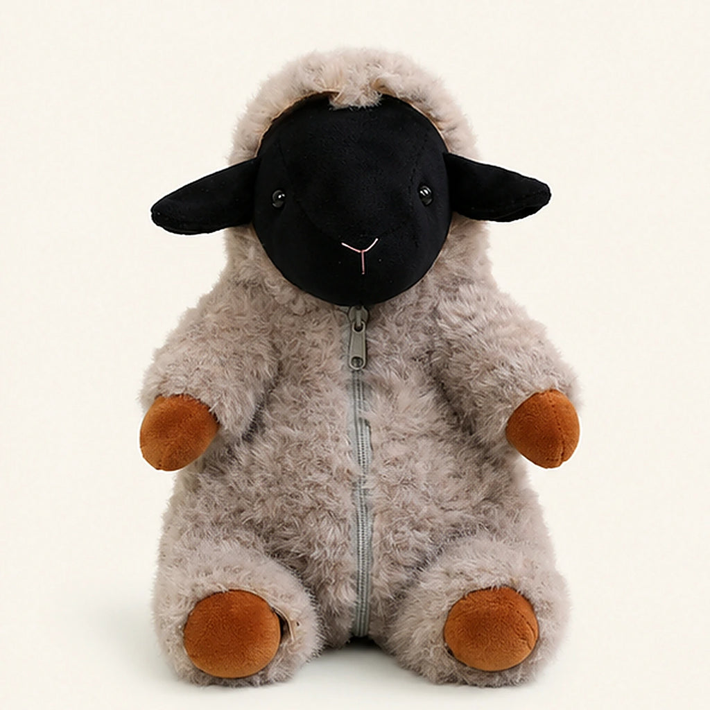 Peluche mouton gris vue de face