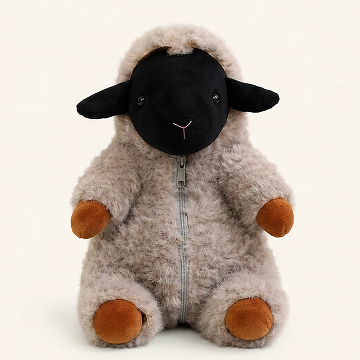 Peluche mouton gris vue de face