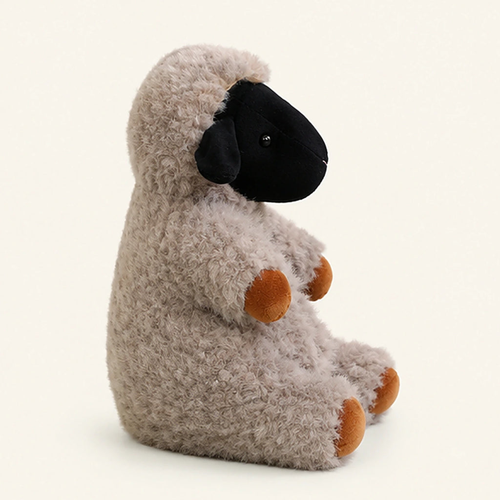 Peluche mouton gris vue de profil