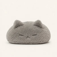 Peluche chat calin gris vue de face