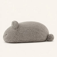 Peluche chat calin gris vue de profil