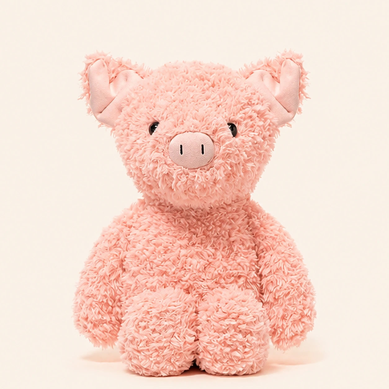 Peluche cochon rose vue de face