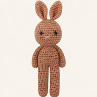 peluche lapin au crochet 19 cm face