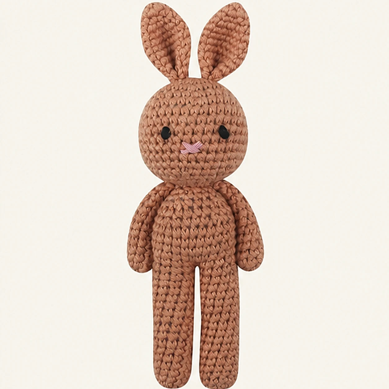 peluche lapin au crochet 19 cm face