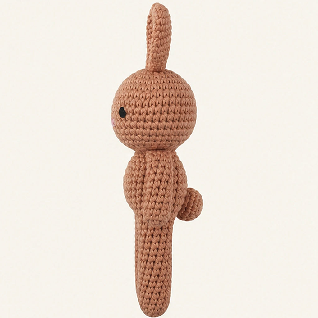 peluche lapin au crochet 19 cm dos