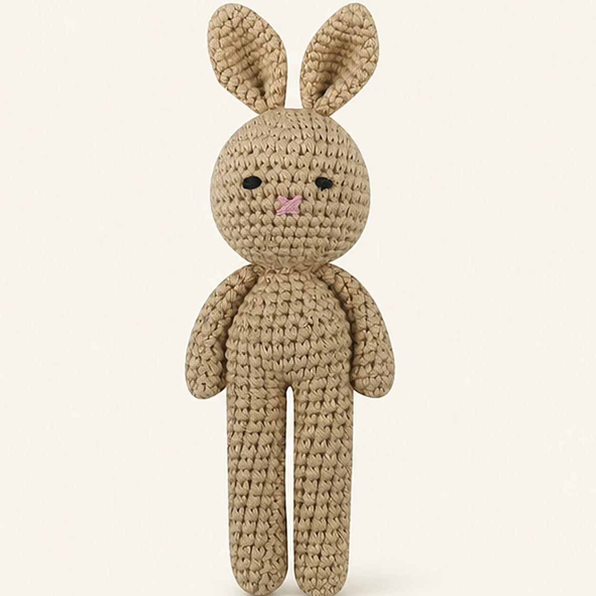 peluche lapin au crochet 19 cm face