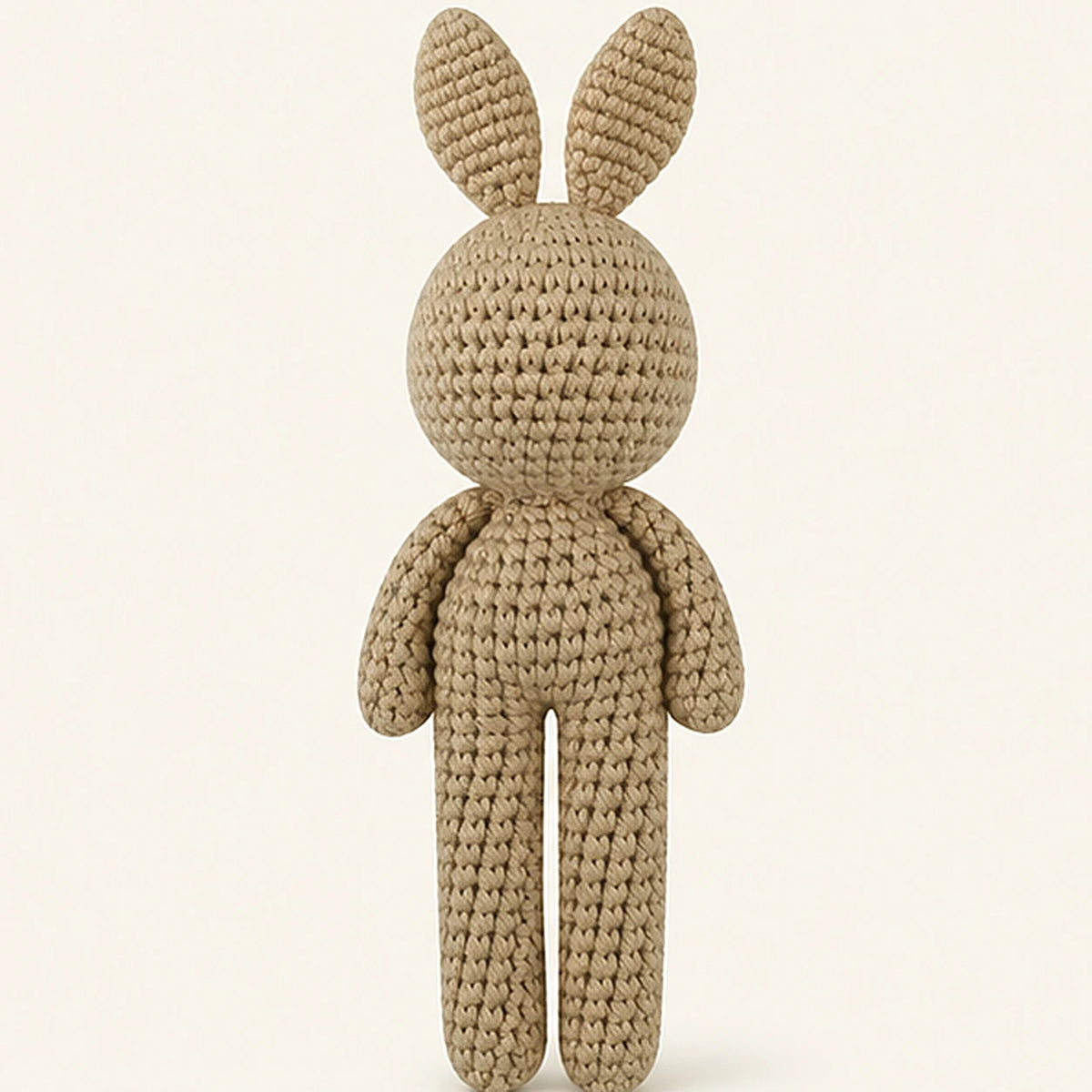 peluche lapin au crochet 19 cm dos