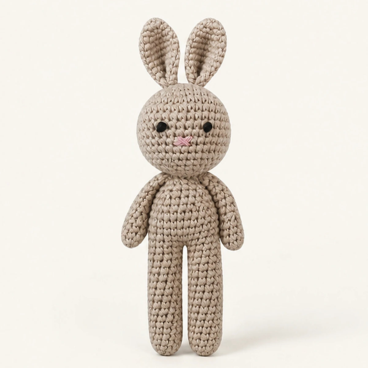 peluche lapin au crochet 19 cm face