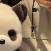 peluche coussin panda noir et blanc 45 cm - dos