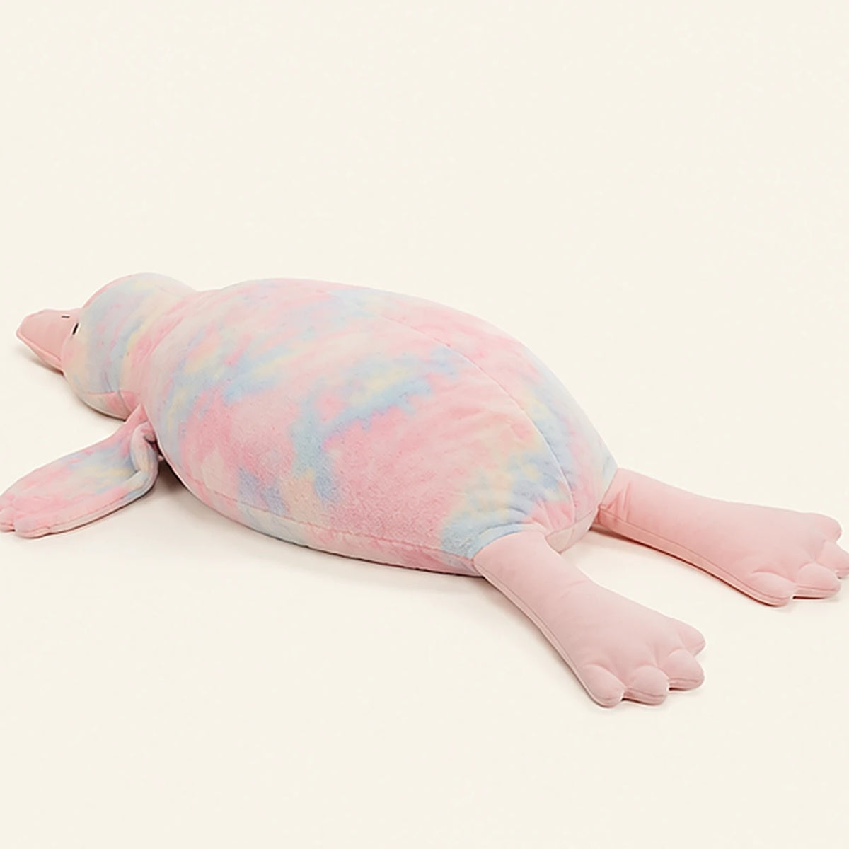 grande peluche oie rose allongee 130 cm - dos
