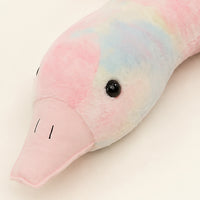 grande peluche oie rose allongee 130 cm - detail