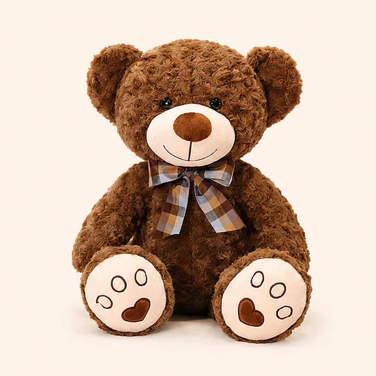 ours en peluche brun fonce 50 cm - face