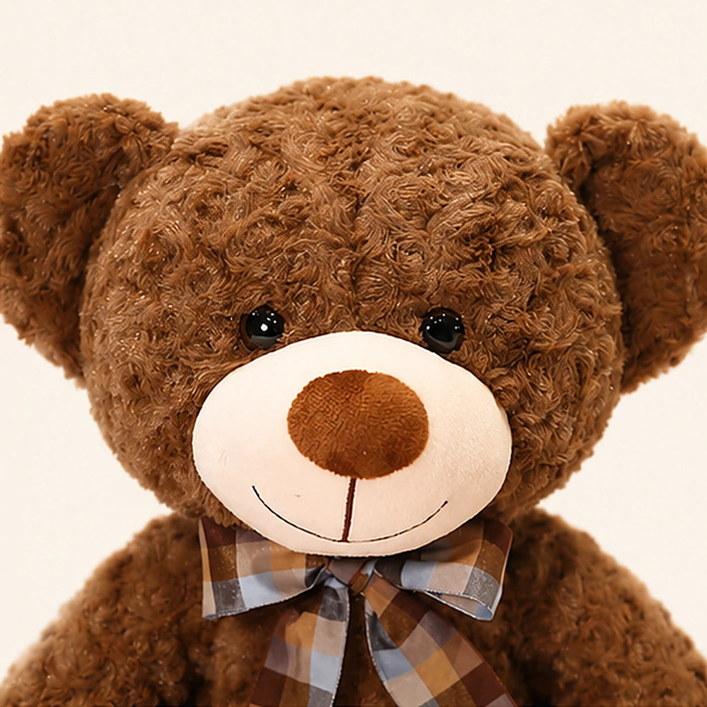 ours en peluche brun fonce 50 cm - detail