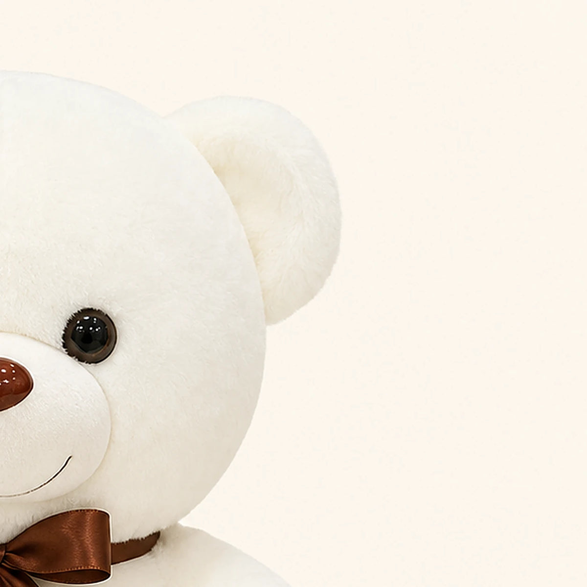 ours en peluche blanc 50 cm vue de dos