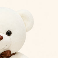 ours en peluche blanc 50 cm vue de dos