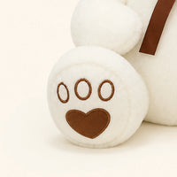 ours en peluche blanc 50 cm gros plan visage
