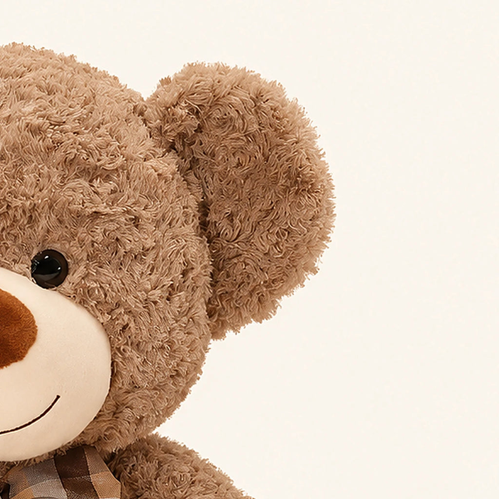 ours en peluche brun clair 50 cm vue de dos