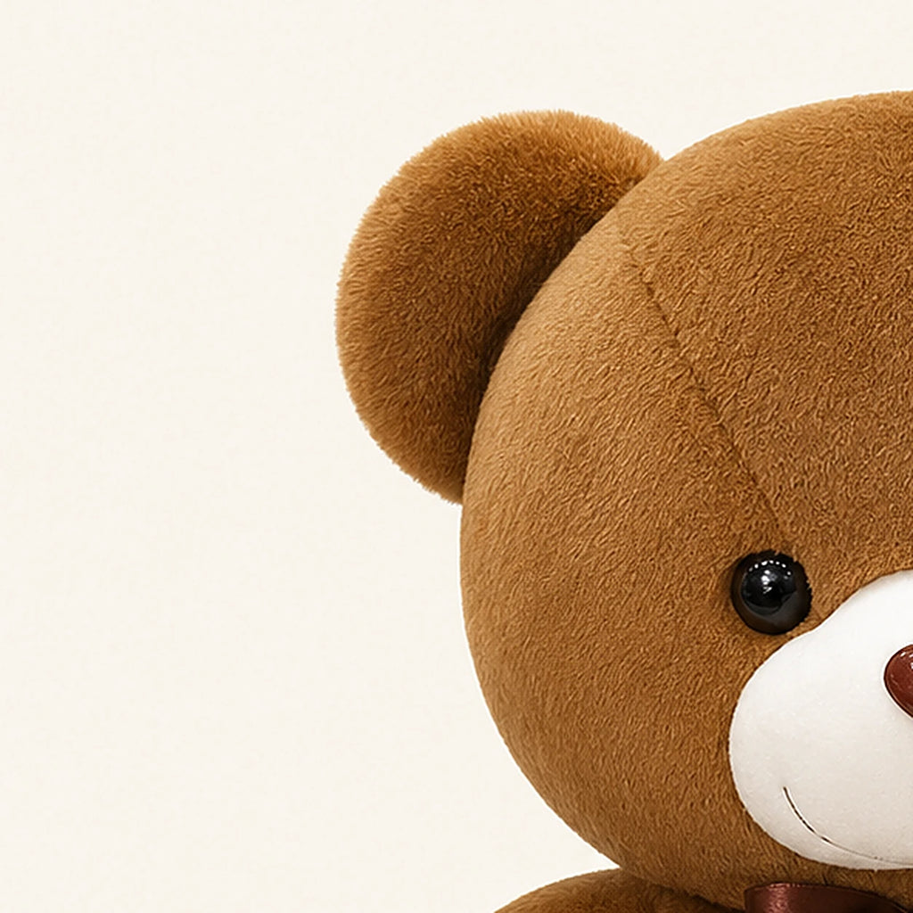 ours en peluche brun fonce 50 cm vue de face