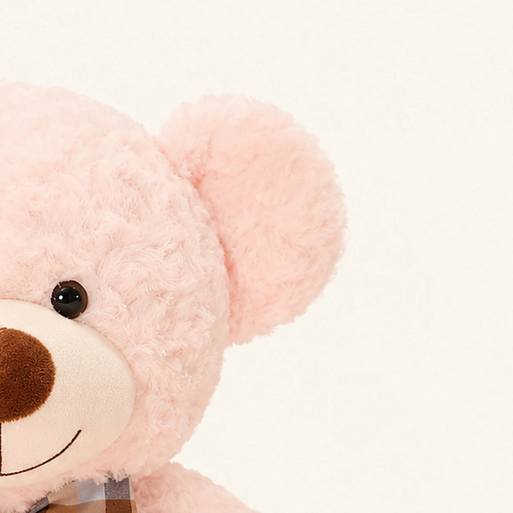 ours en peluche rose 50 cm vue de dos