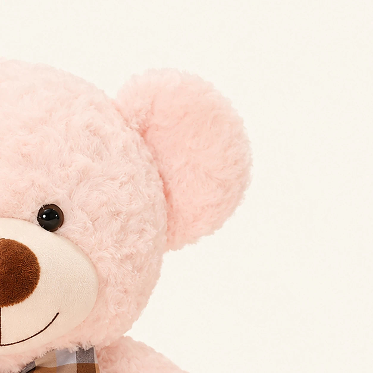 ours en peluche rose 50 cm vue de dos