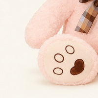 ours en peluche rose 50 cm detail texture