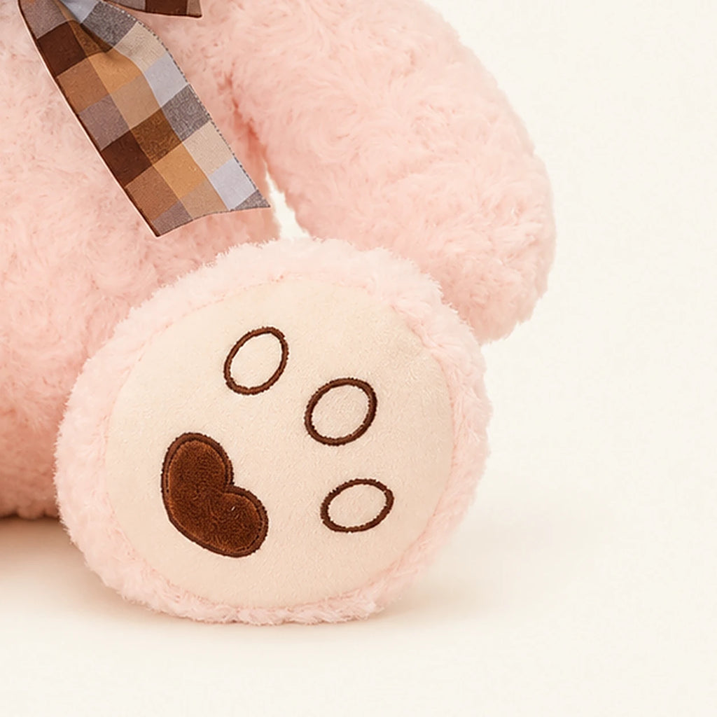ours en peluche rose 50 cm en situation