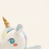 peluche licorne ailee rose et bleue 25 cm vue de dos