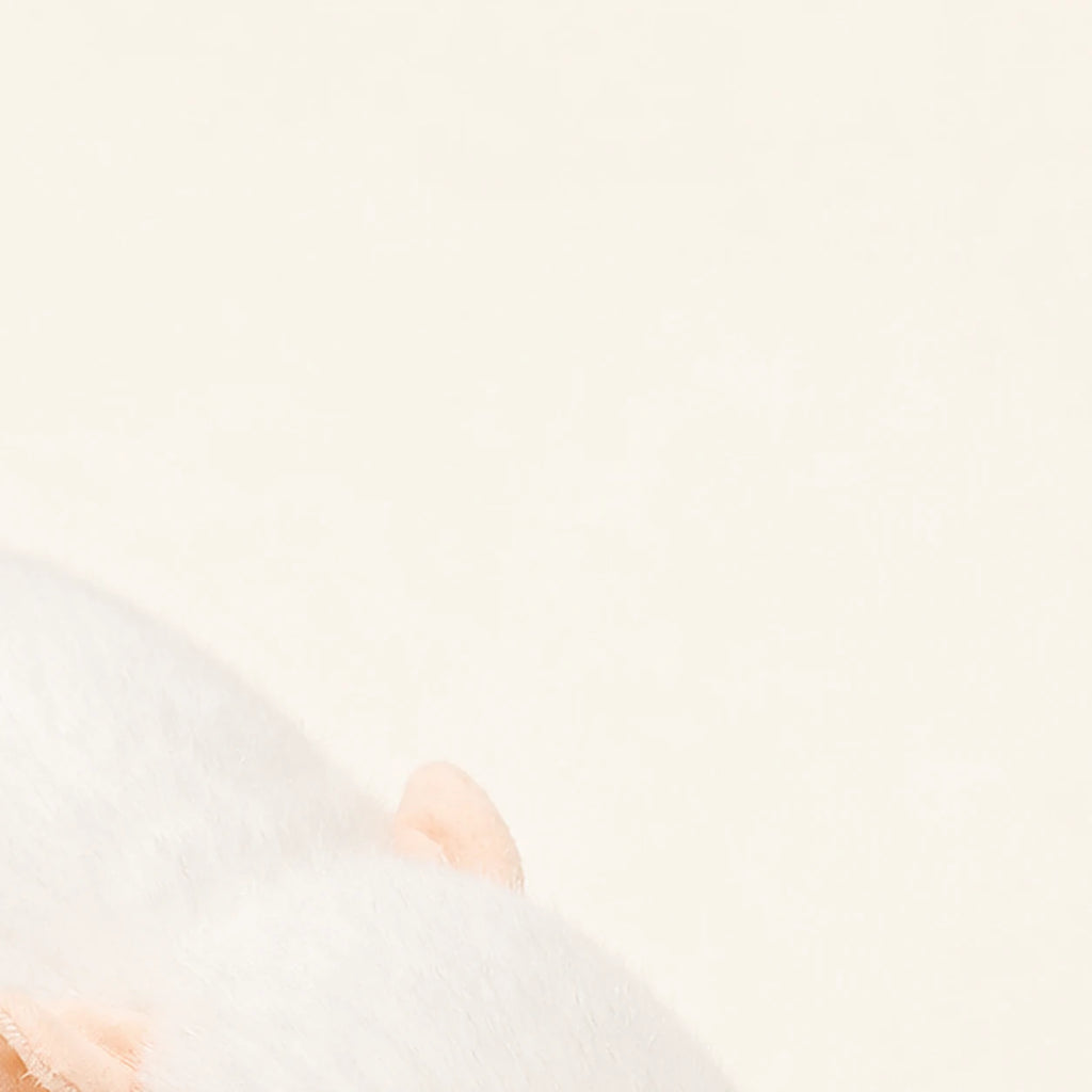 peluche souris realiste blanche 70 cm - dos