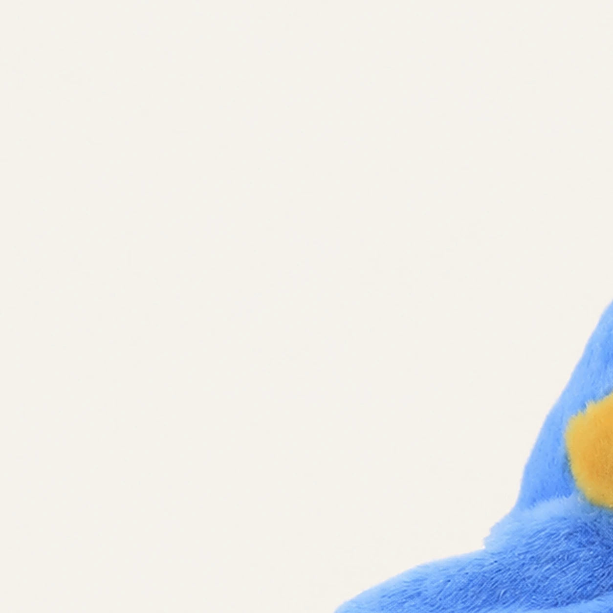 peluche perroquet ara bleu 20 cm - face