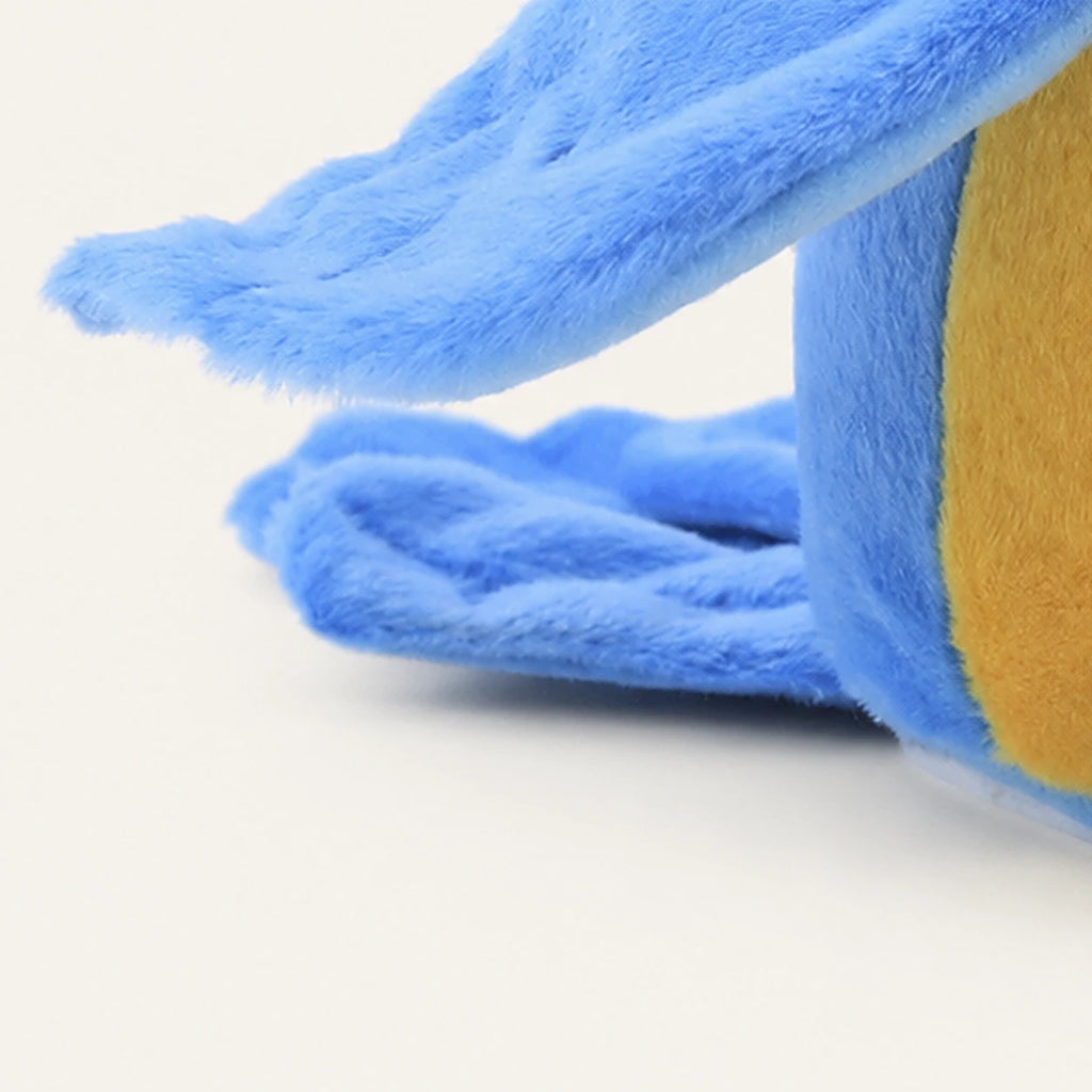 peluche perroquet ara bleu 20 cm - detail