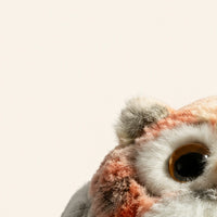 petite peluche hibou 11 cm - face