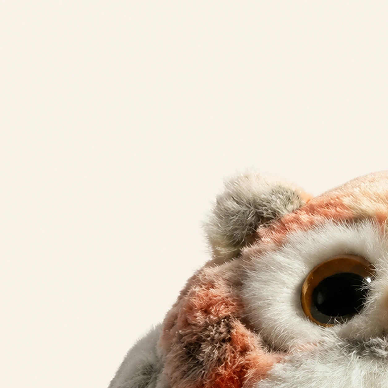 petite peluche hibou 11 cm - face