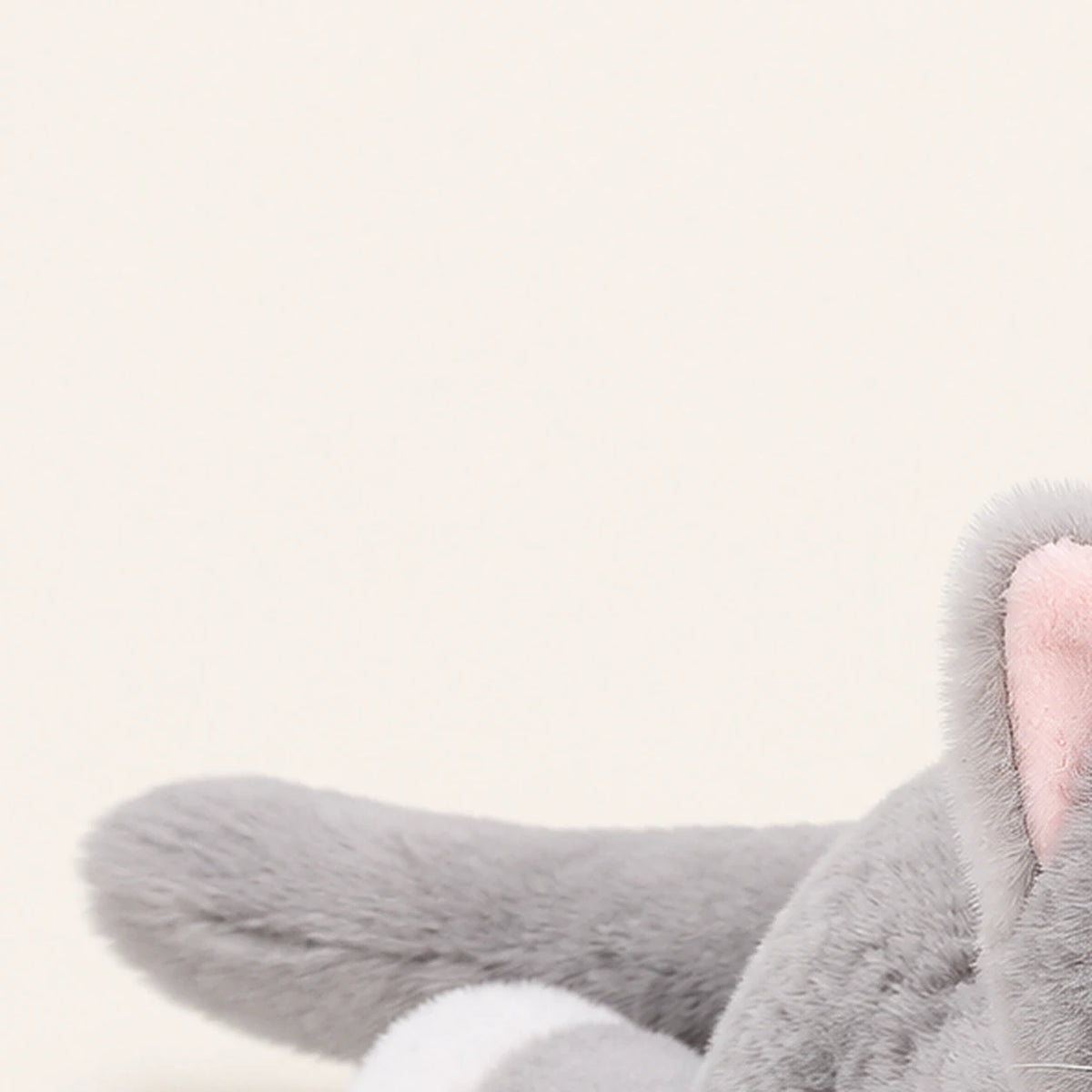 peluche chat gris realiste 53 cm - face