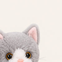 peluche chat gris realiste 53 cm - dos