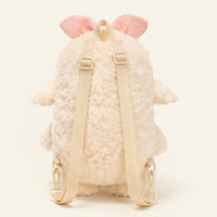 sac a dos peluche mouton blanc dos