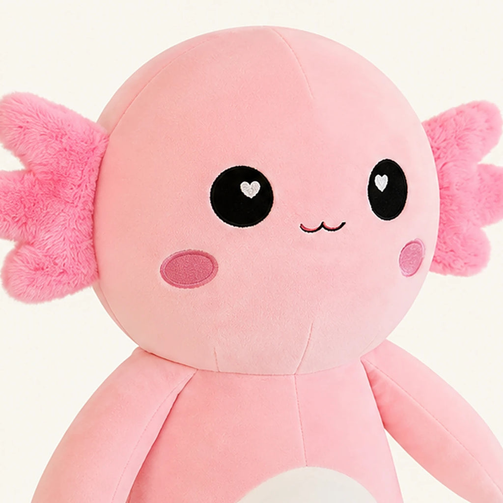 grande peluche axolotl rose detail